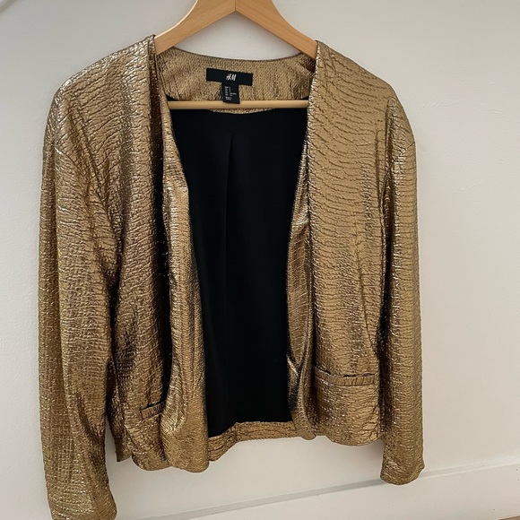H&M Women’s Gold Cropped Jacket - Picture 8 of 8